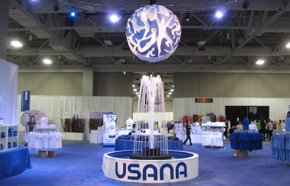 Custom Usana fountain at event