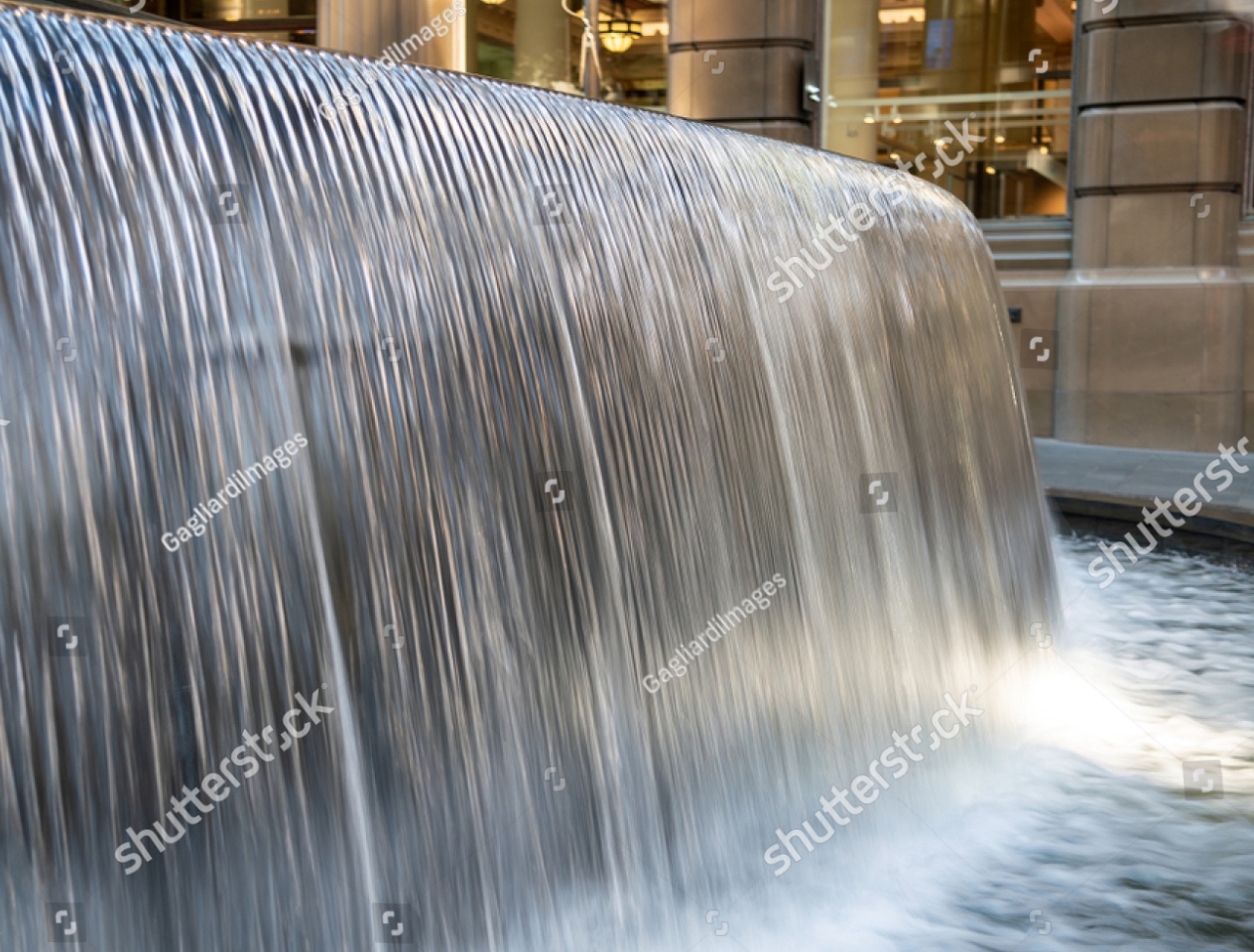 Office lobby water feature